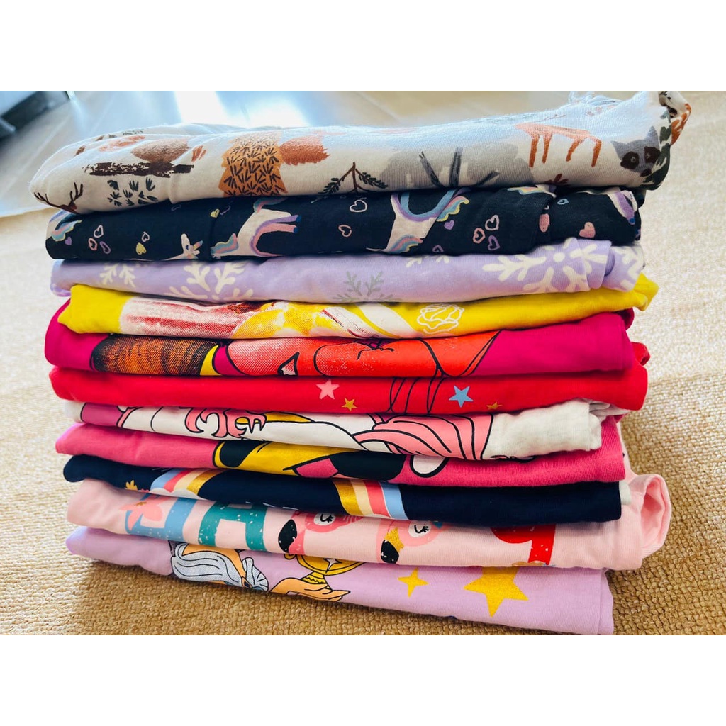 Bộ cotton bé gái Gap dài tay siêu xinh