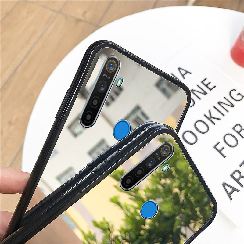 Ốp Điện Thoại Có Gương Trang Điểm Cho Realme 8 C1 C2 C3 C12 C15 C25 C25S V15