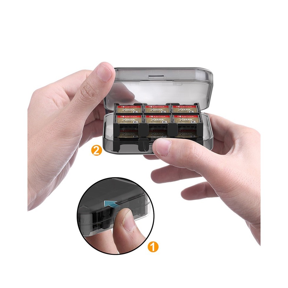 Lammcou Portable Game Card Holder Storage Case compatible with Nintendo Switch &amp; Switch Lite Case