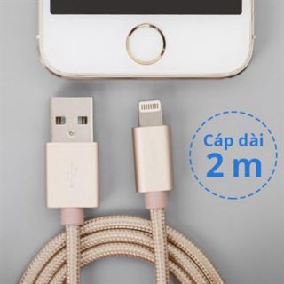 Cáp Lightning MFI 2 m Mbest DS287-WB Gold