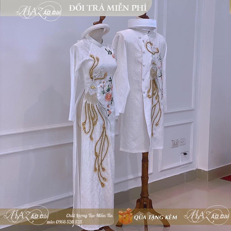 Áo Dài Cặp Cô Dâu Chú Rể Cưới Hỏi AZ003