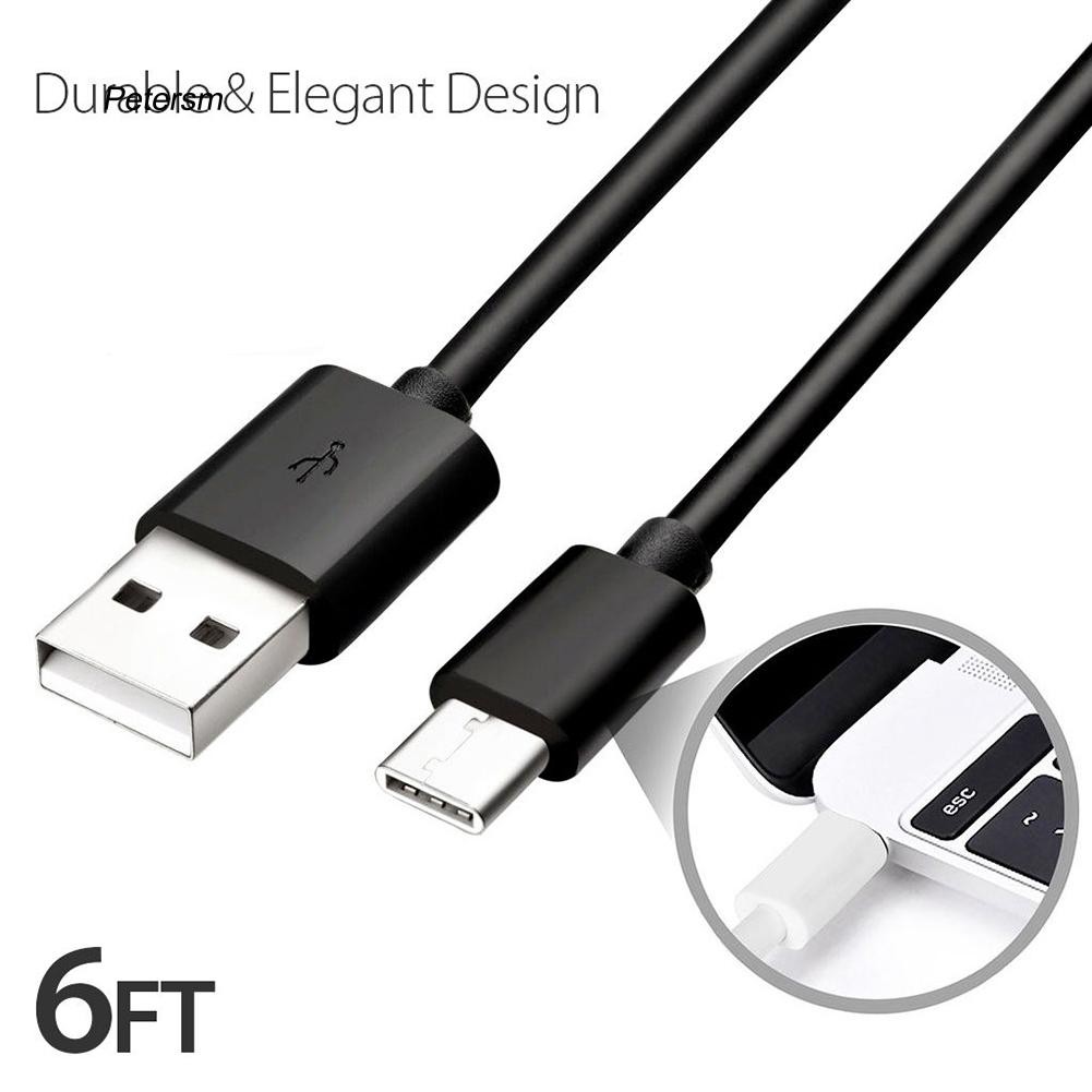 Dây cáp sạc nhanh USB Type-C ptsm _ 2M cho HUAWEI Samsung Galaxy HTC