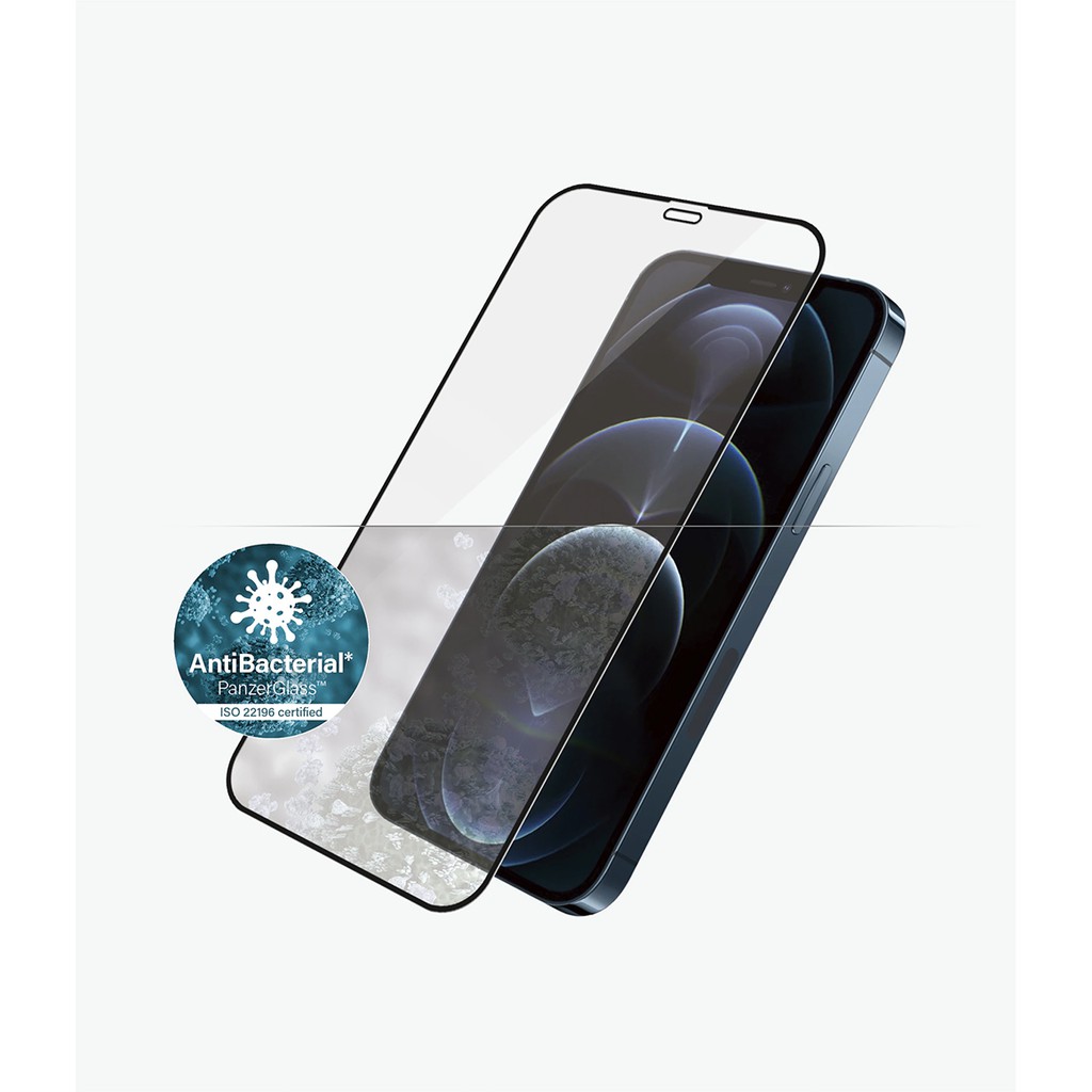 Kính Cường Lực Cao Cấp Panzer Glass iPhone 12 / 12 Pro / 12 Pro Max Case Friendly - Kháng Khuẩn, Hạn Chế Vân Tay