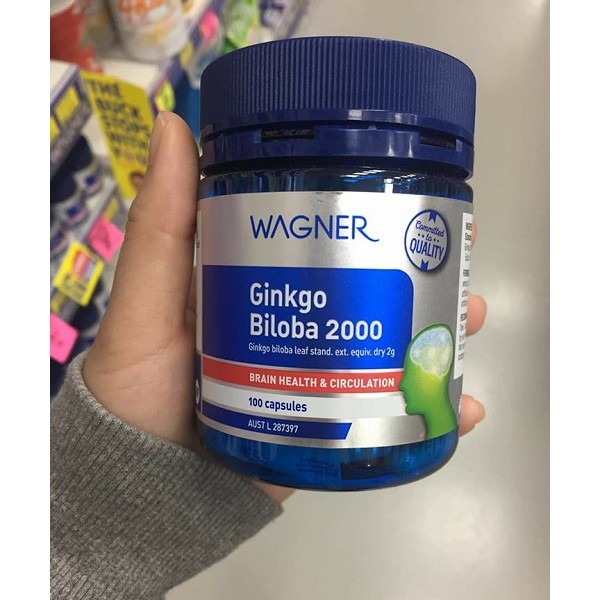 Viên uống bổ não Wagner Ginkgo Biloba 2000_100 viên_ Hàng úc chính hãng