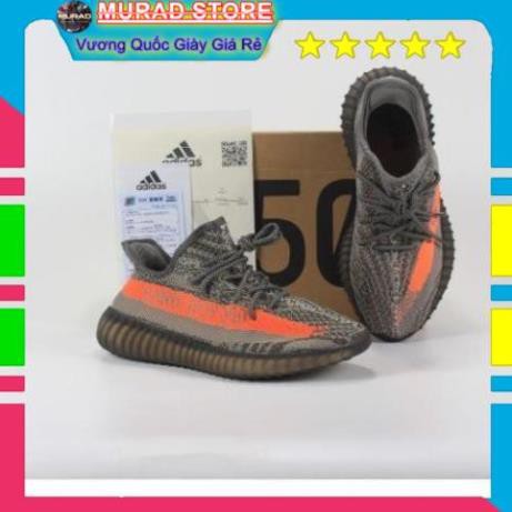[TẶNG TẨY VỆ SINH+TẤT] giày thể thao sneaker YZ350 xám cam AV1 | BigBuy360 - bigbuy360.vn