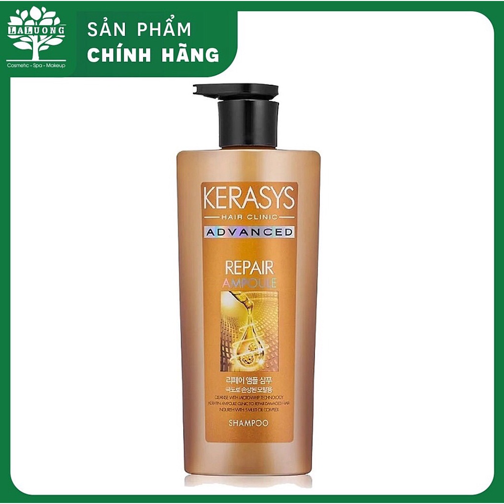 Dầu Gội Kerasys Hair Clinic Advanced Repair Ampoule Shampoo Dành Cho Tóc Khô Và Gãy Rụng 600ml