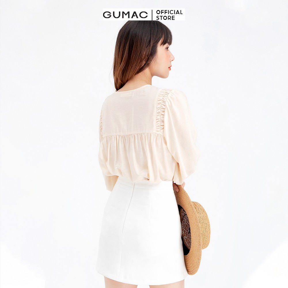 [Mã WABRGM11 giảm 10% đơn 250K] Áo sơ mi nữ chạy smockin GUMAC AB660 | BigBuy360 - bigbuy360.vn