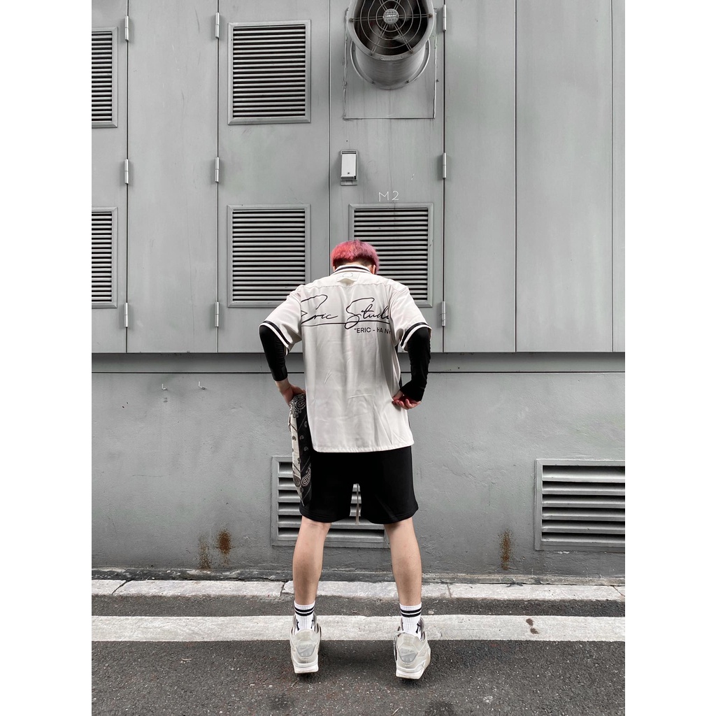 Áo Sơmi dáng rộng oversize in hình mặt người unisex cho nam và nữ 2FACE Curban shirt