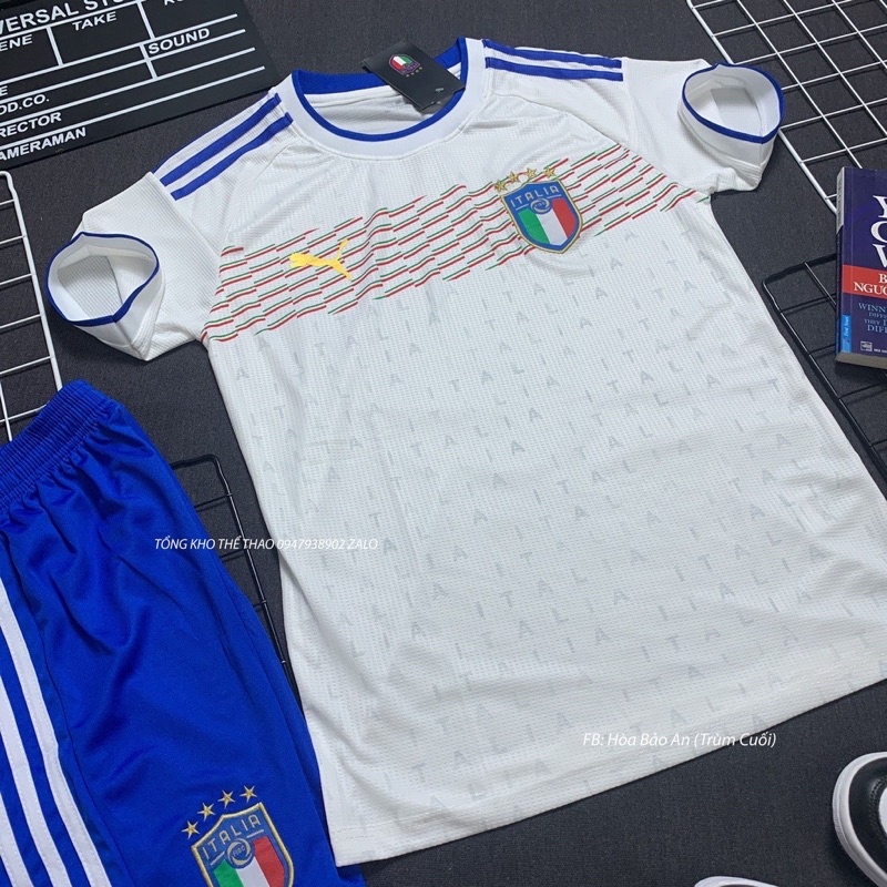 Quần áo đá banh ĐT ITALIA mùa 2023 hàng cấp màu trắng