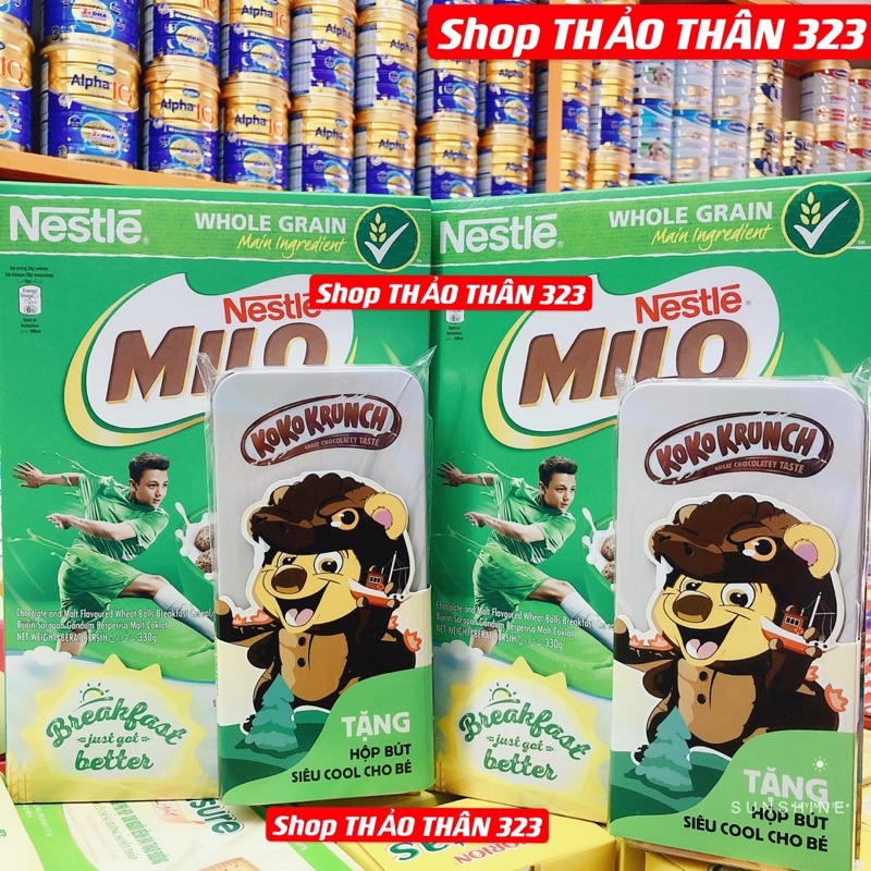 Date T04/2022- BÁNH ĂN SÁNG Nestle MILO - Ngũ Cốc Dinh Dưỡng 330gram