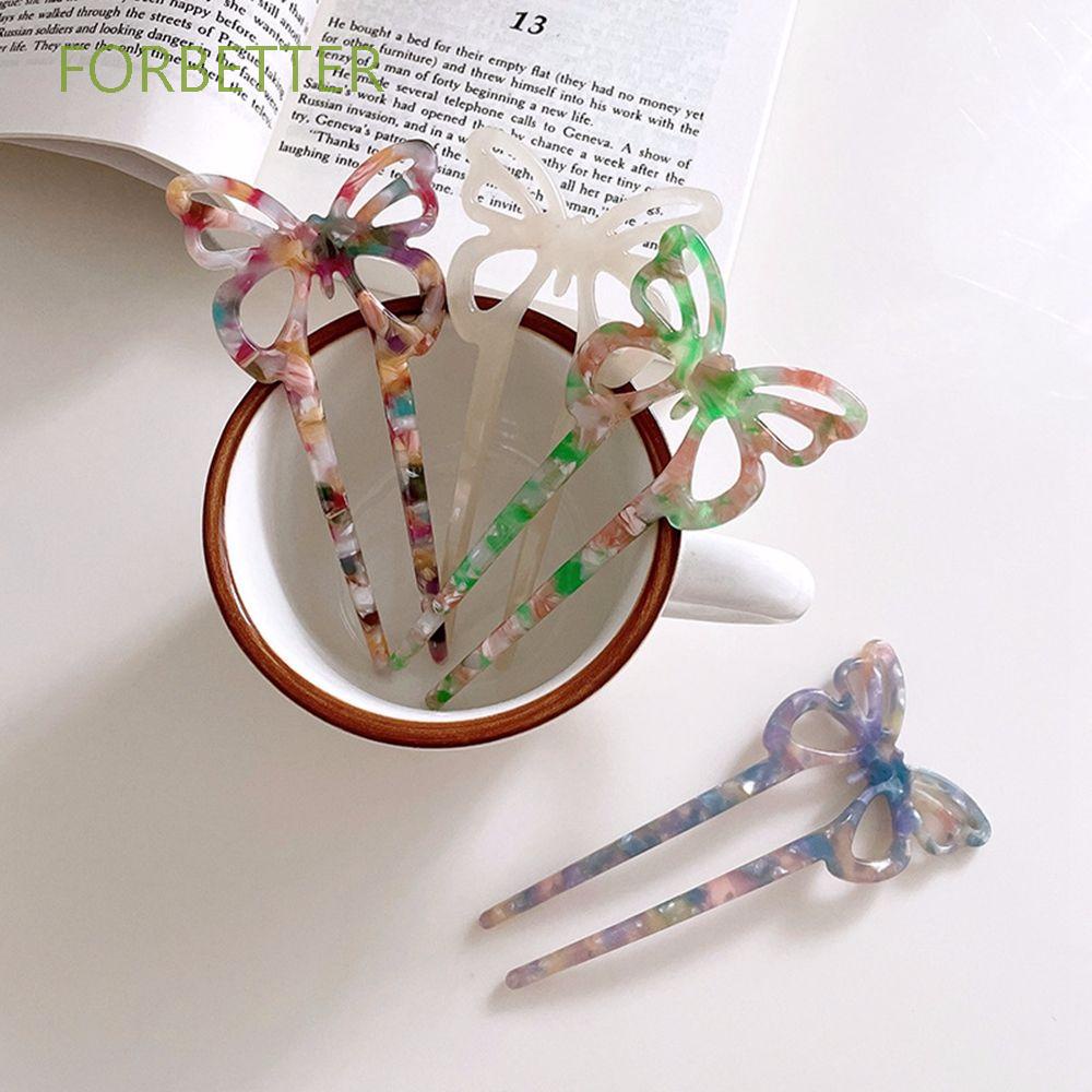 Trâm cài tóc hình chữ U hình bướm phong cách Hàn Quốc ngọt ngào cho nữ