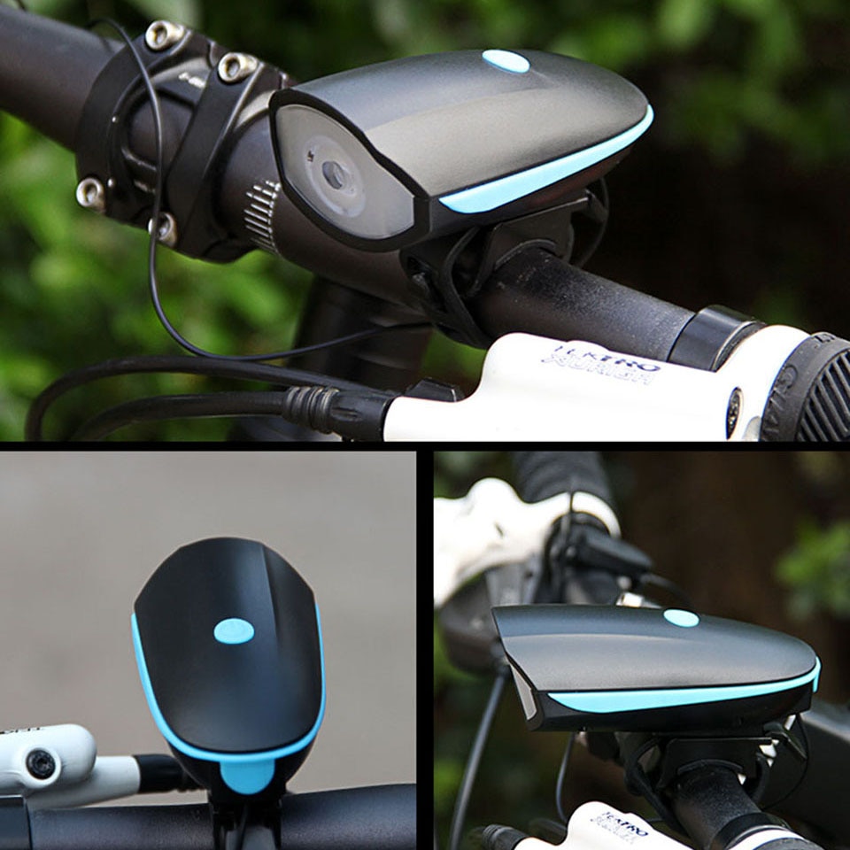Globetrotter【COD &amp; Hàng sẵn sàng】Còi kiêm đèn pin cực sáng 120db sạc USB đa năng cho xe đạp
