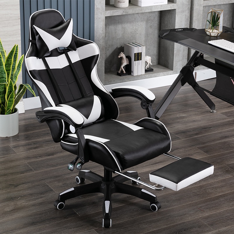 Mua Ghế Game có Massage Lưng Bọc Da PU Xoay 360 Ngả Lưng Duỗi Chân, Ghế ...