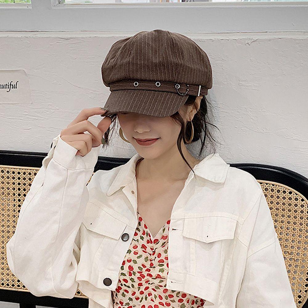 Mũ Beret Cotton Màu Trơn Thời Trang Hàn Quốc Cổ Điển