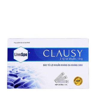 LiveSpo CLAUSY- men vi sinh ưu việt, hỗ trợ tiêu hoá, đau bụng, đầy hơi, khó tiêu.