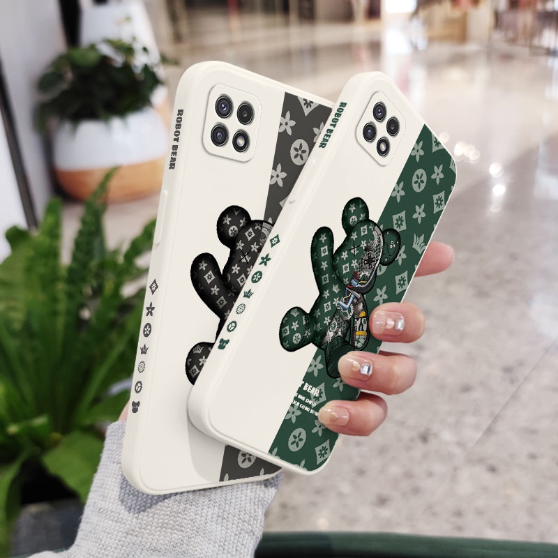 Ốp Điện Thoại Mềm Họa Tiết Gấu Đẹp Mắt Sáng Tạo Cho Samsung Galaxy A22 A12 4G 5G A02 A02S