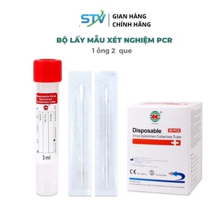 50 Bộ Lấy Mẫu Xét Nghiệm Pcr Jun Nuo 1 Ống 2 Que