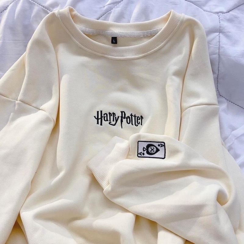 Áo Sweater Dáng Rộng Chữ Thêu HARRY POTTER pqk