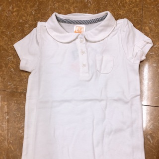 Áo polo trắng bé gái Gymboree_hàng chính hãng Mỹ