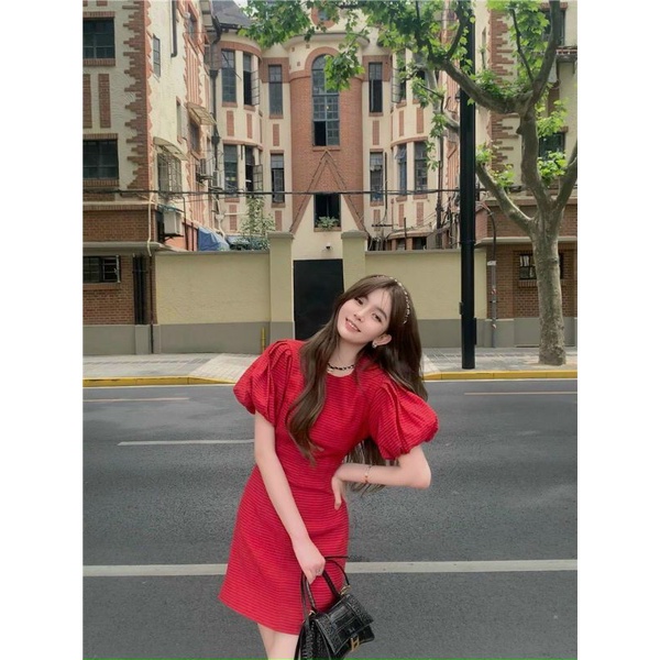 ĐẦM ĐỎ TAY BÚP FORM A