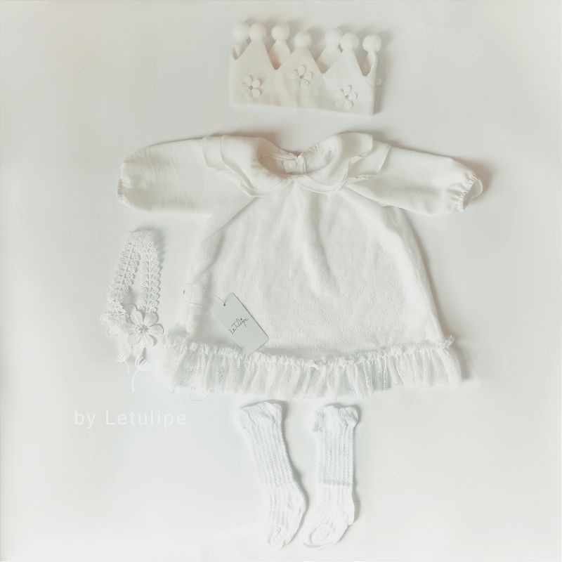 Váy ren công chúa phong cách Hàn Quốc cho bé gái sơ sinh