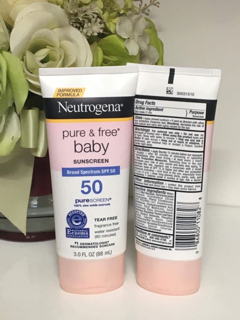 Kem chống nắng Neutrogena Pure Free Baby SPF 50+ HSD 9/2020