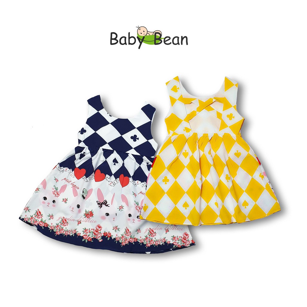 [MÃ RẺ VÔ ĐỊCH Hoàn Xu 12%] Đầm Lụa 2 dây chéo lưng thời trang Hè bé gái BabyBean (8kg-20kg)