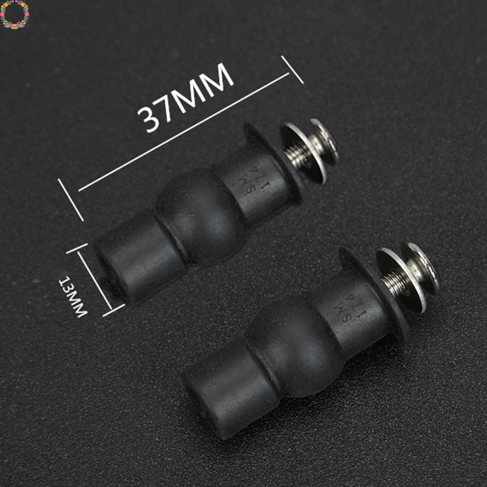 Bộ 3 cặp ốc vít cố định nắp bồn cầu bằng cao su màu đen / bạc tiện lợi