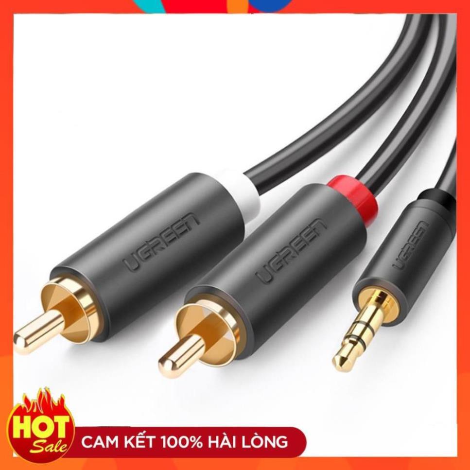 [Chính Hãng] Cáp âm thanh 3,5mm sang 2 đầu hoa sen AV 3 mét UGREEN 10512- bảo hành chính hãng 12 tháng