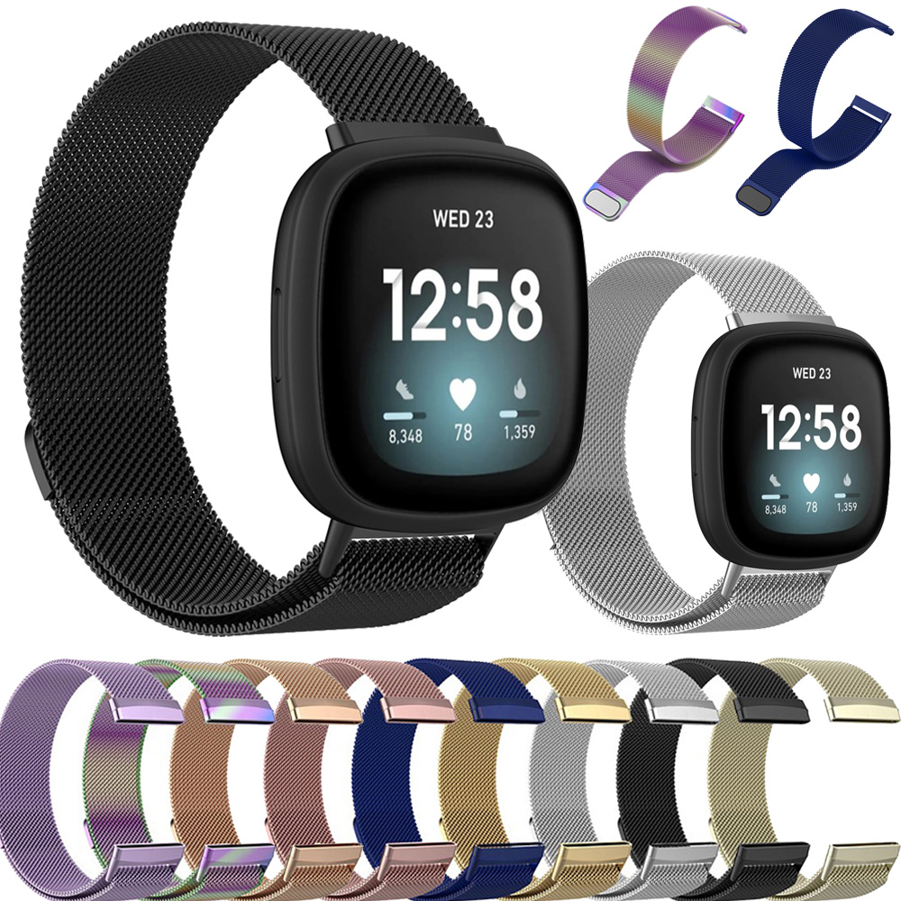 Dây Đeo Inox Milanese Khóa Nam Châm Cho Đồng Hồ Thông Minh Fitbit Versa 3 / Fitbit Sense / Versa3