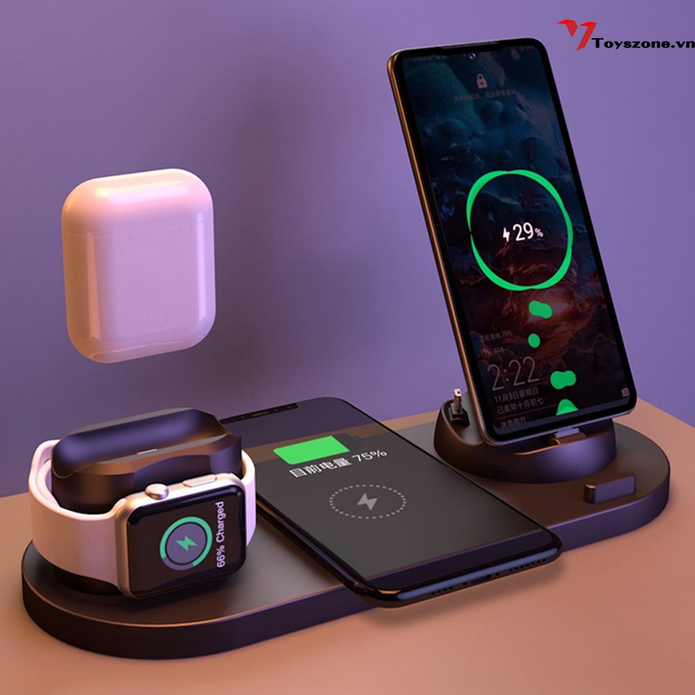 Đế sạc không dây đa năng cho điện thoại Apple Android