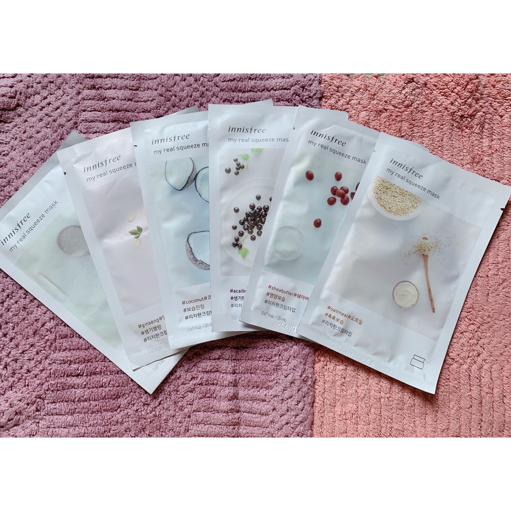 Mặt Nạ Innisfree 18 Vị Chiết Xuất Mặt Nạ Giấy Innisfree My Real Squeeze Mask | BigBuy360 - bigbuy360.vn