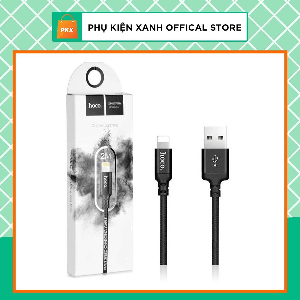 Cáp sạc IPhoco x14 bọc dù-dây sạc IPdài 2m