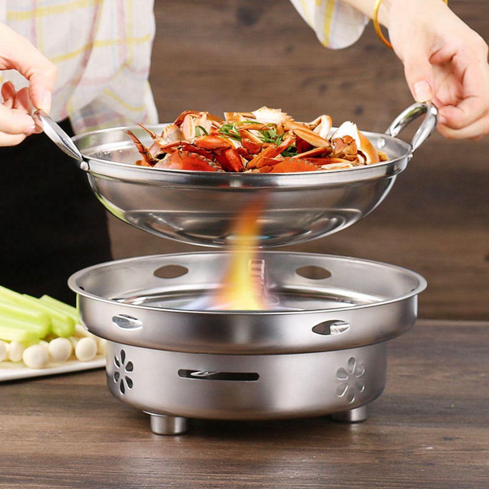 Nồi Nấu Lẩu / Cồn Bằng Thép Không Gỉ Chống Gió Tiện Dụng Mang Theo Du Lịch / Cắm Trại