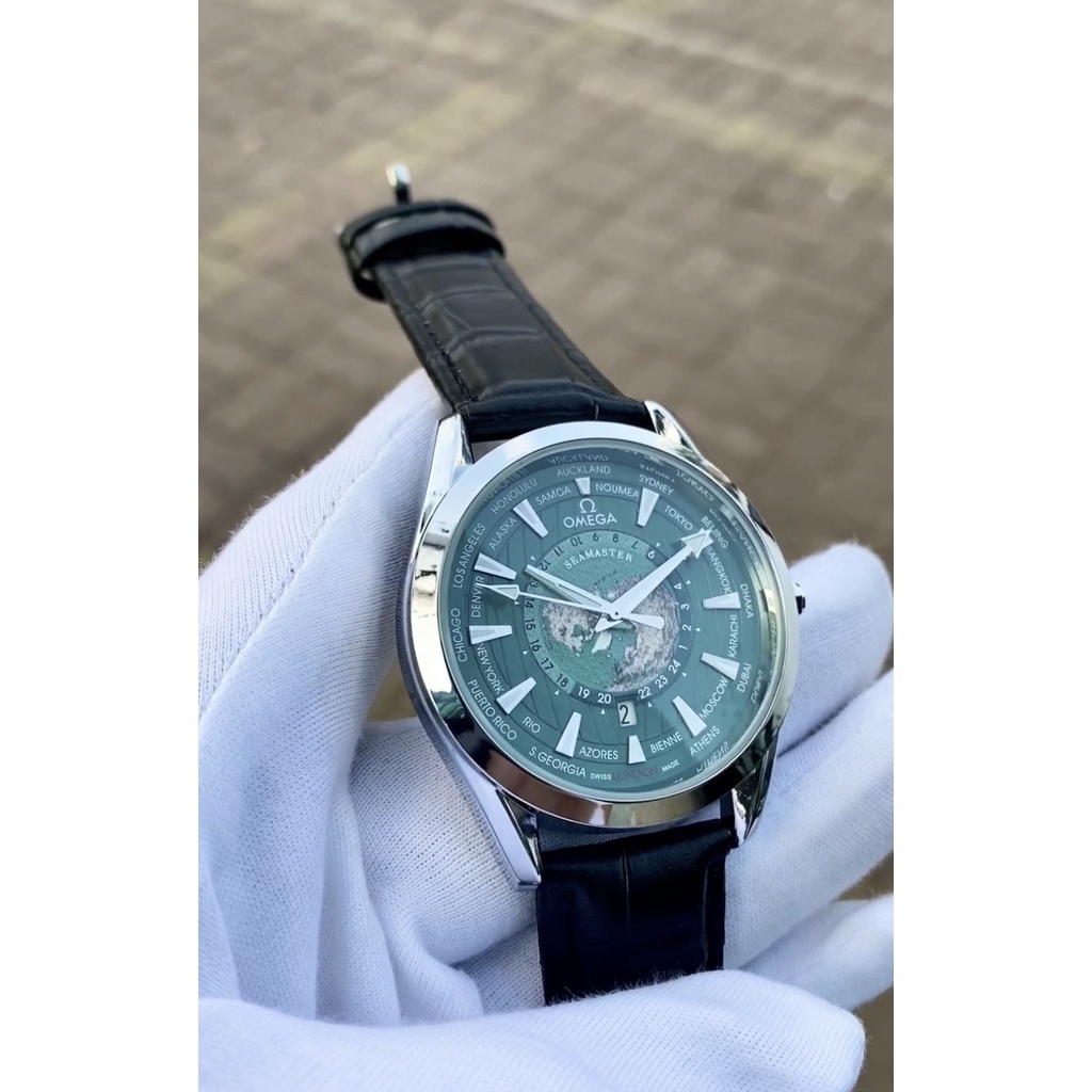 Đồng Hồ NAM Dây Da OME.GA OM076 Chống Nước, mặt kính Chống xước máy pin cao cấp. Đồng hồ dây da nam giá rẻ nhất