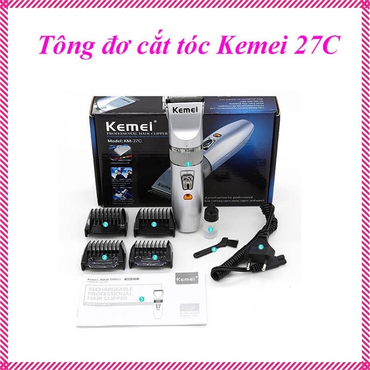 Tông đơ cắt tóc gia đình Kemei 27C