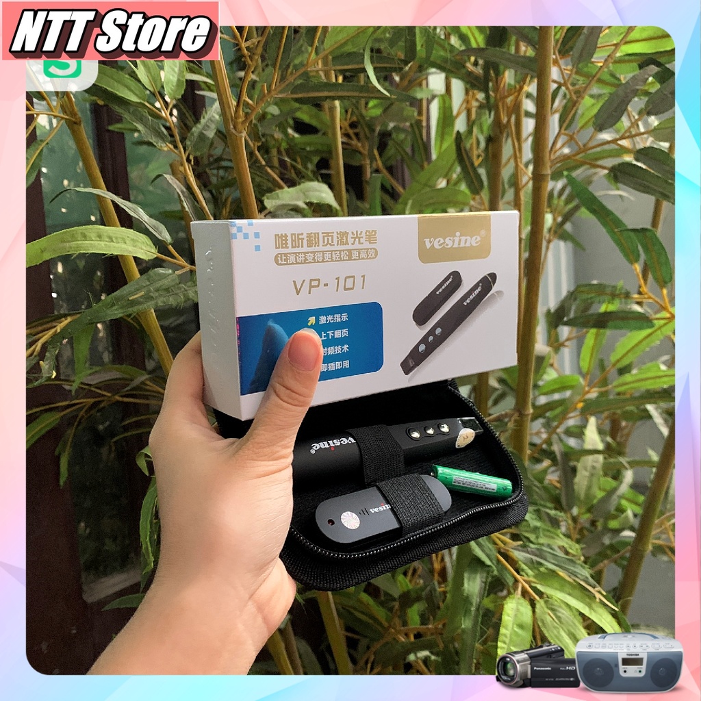 Bút trình chiếu laser, bút thuyết trình Vesine VP101 tia laser đỏ chính hãng - NTT Store