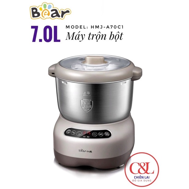 (Có sẵn)Máy nhào trộn ủ bột Bear HMJ-A70C1