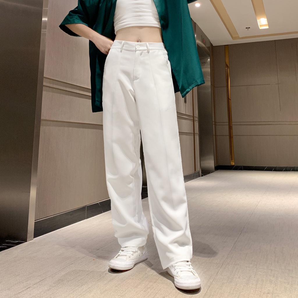 Quần Âu Thêu Chìm Lưng Thun NOCTURNAL Signature Dress Pants Unisex Ống Rộng Local Brand