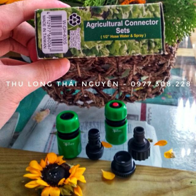 Bộ Nối Nhanh Ống Dây Mềm Tưới Vườn, Rửa Xe Cao Cấp Aquamate