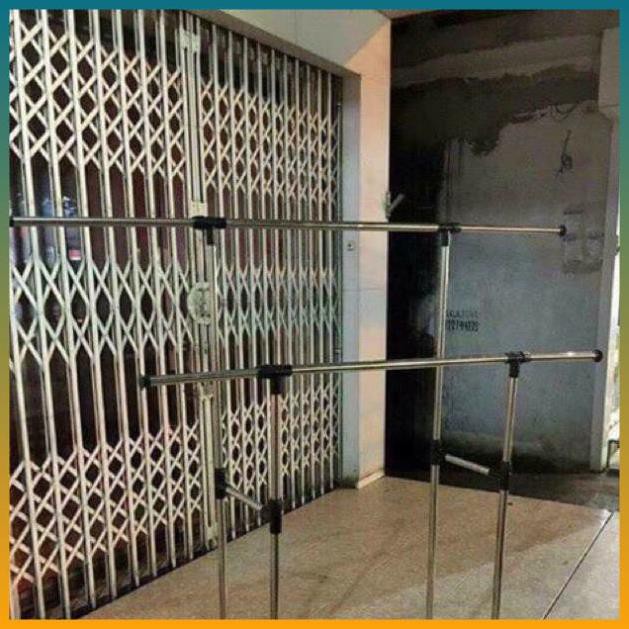Giá phơi quần áo inox 2 tầng cho gia đình ,giàn phơi quần áo 2 tầng di động cao cấp có bánh xe di chuyển