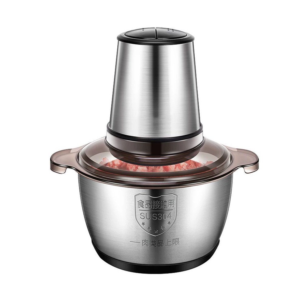 Máy xay thực phẩm và rau củ cầm tay đa năng 4 lưỡi dao cối inox hàng chính hãng