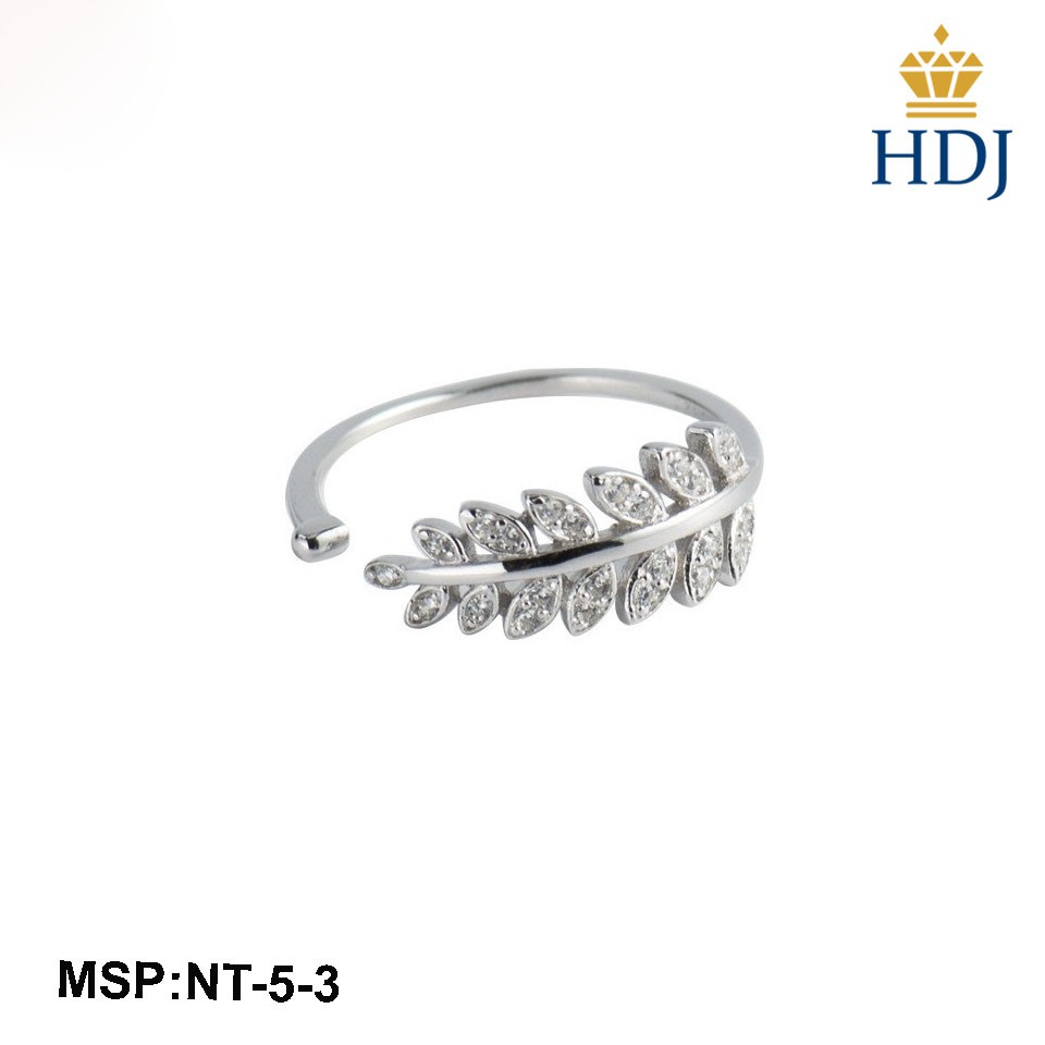 Nhẫn bạc nữ Free size Hình Lá ô liu xinh xắn sang trọng trang sức cao cấp HDJ mã NT-5-3 Hàng Xuất Khẩu