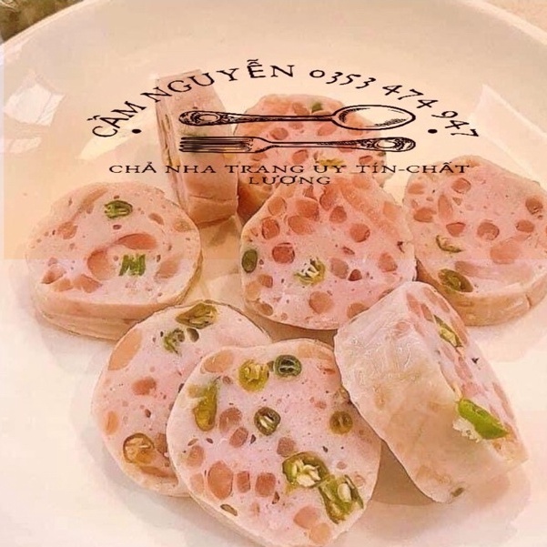 Chả lụa da heo ớt xiêm xanh nhà làm loại kí 4 đòn