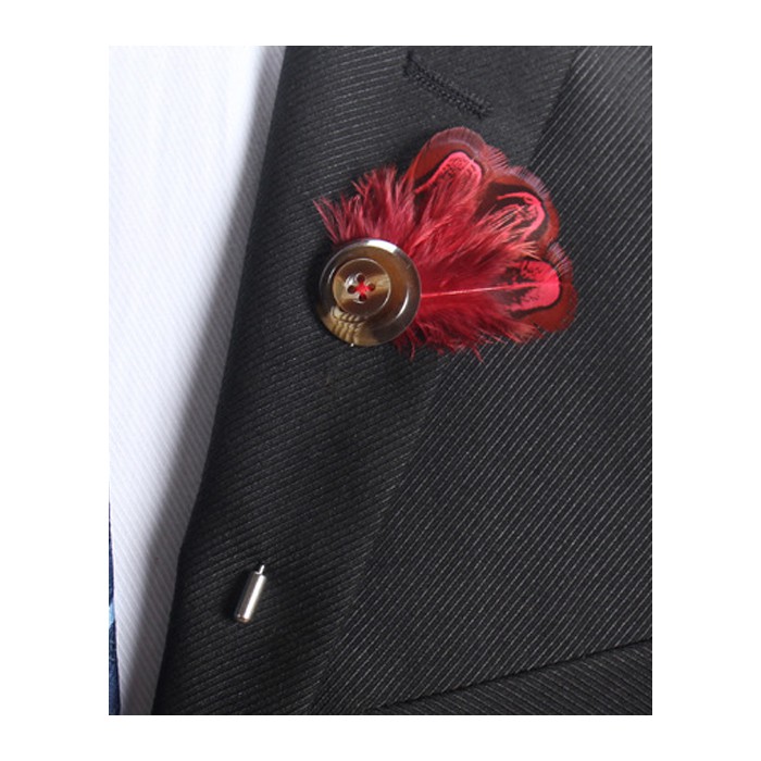 Cài áo nam nữ lông vũ đính cúc GC89