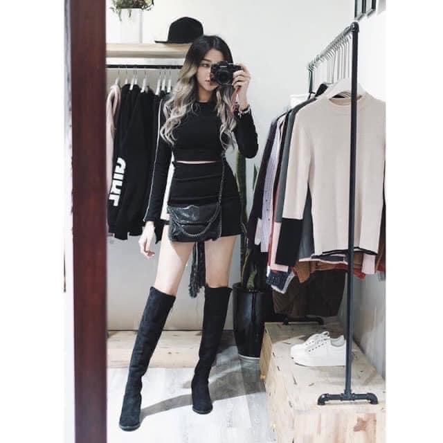BỐT ĐÙI DA LỘN ĐẾ BẰNG 3P