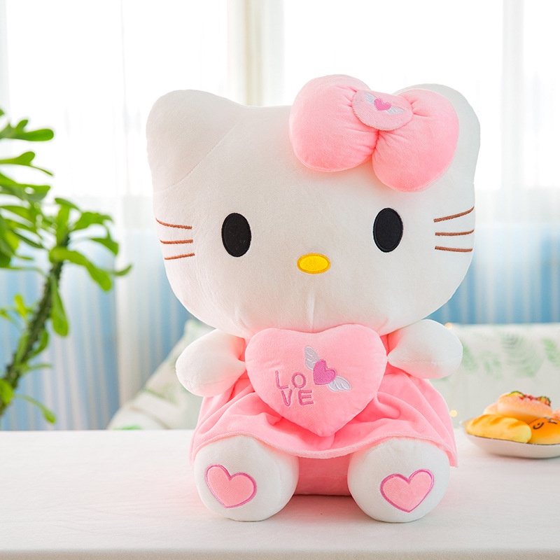 Thú Nhồi Bông Hình Mèo Hello Kitty Xinh Xắn Đáng Yêu