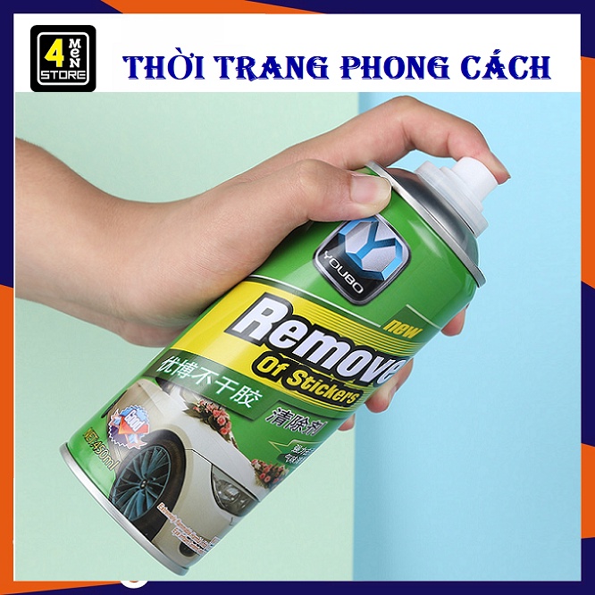 Bình Xịt Tẩy Keo Băng Dính Remove Of Stickers 450ml - Làm sạch vết băng dính keo dán mọi bề mặt / Chai Xịt Tẩy Keo