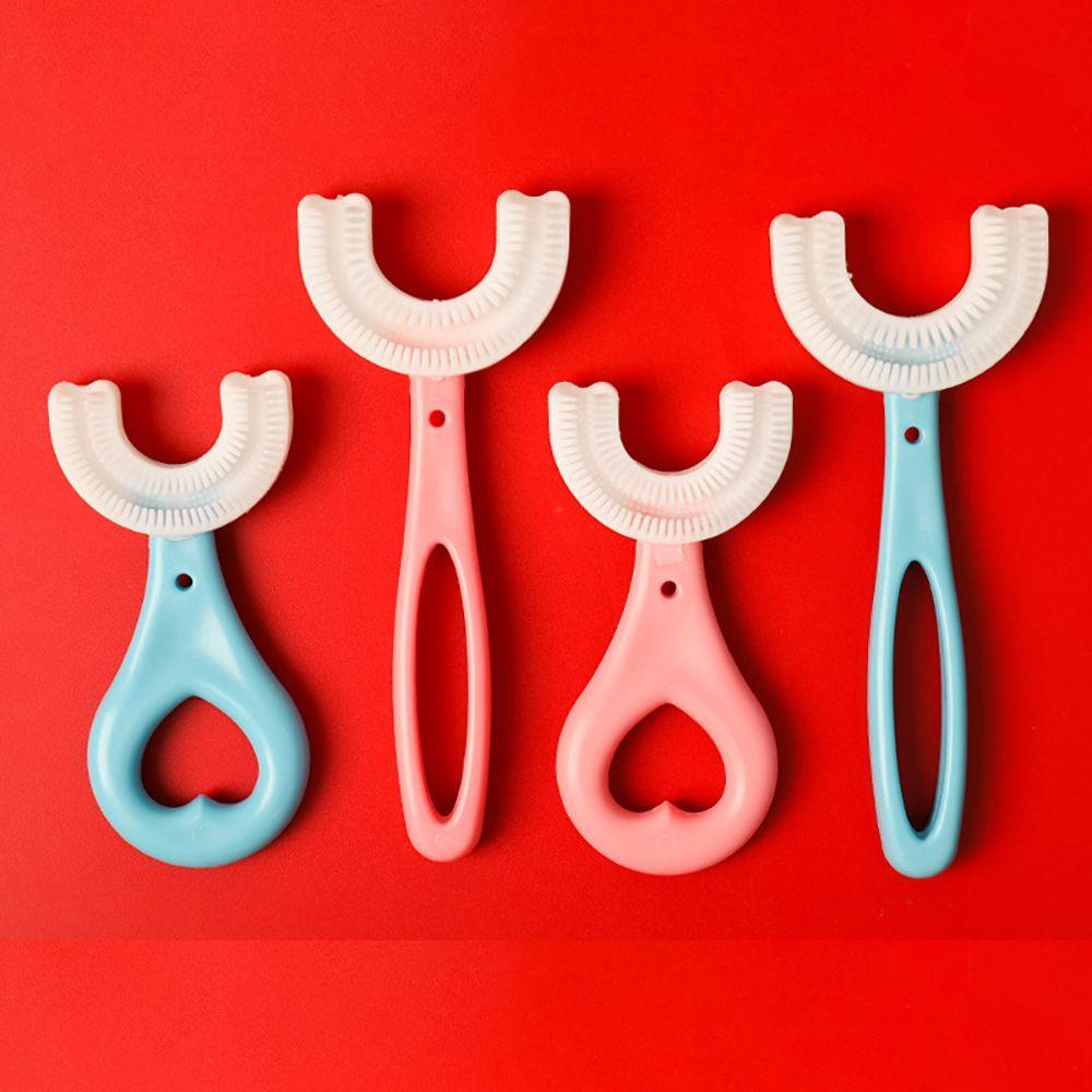 AUGUSTINA Bàn Chải Đánh Răng Silicone Hình Chữ U Tiện Lợi Cho Bé 2-12 Tuổi