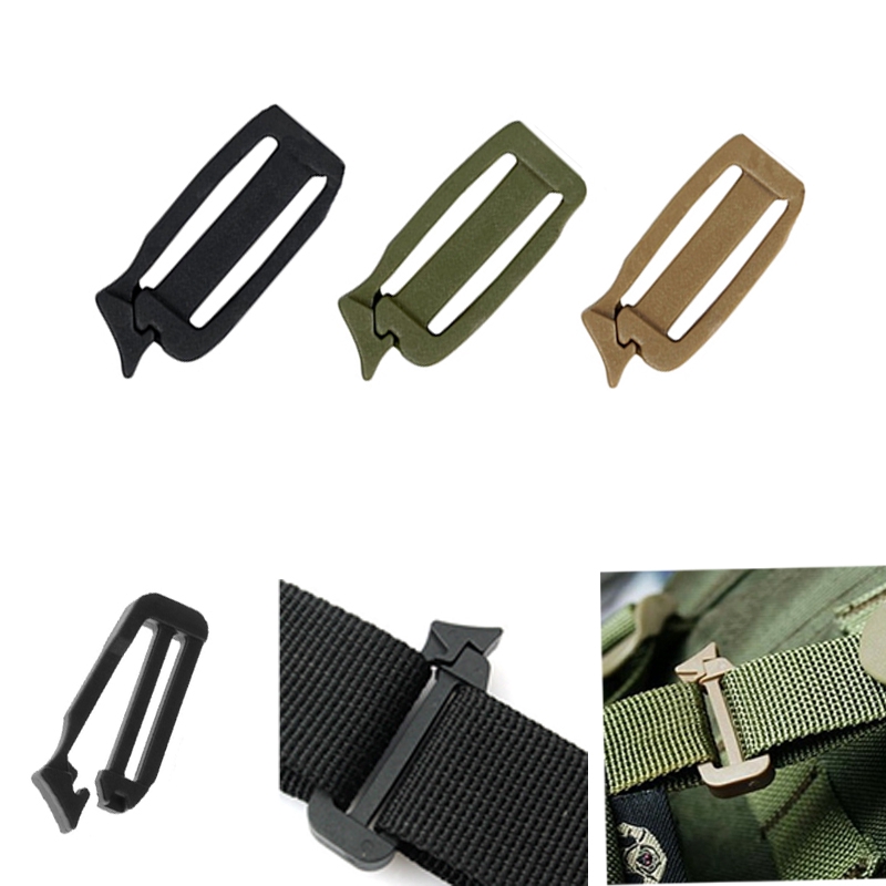 Set 12 Khóa Dây Buộc Balo 25mm Dùng Cắm Trại Ngoài Trời Phong Cách Quân Đội